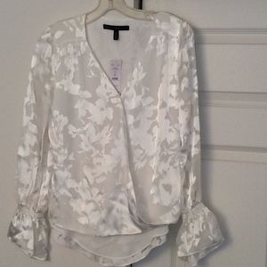 White House Black Market New Cream Blouse